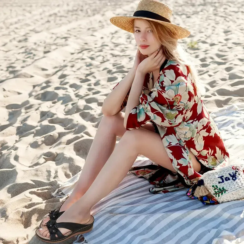 Sandales orthopédiques pour femme, soulagent les douleurs au dos et aux pieds 🔥💖 Deuxième paire à moitié prix