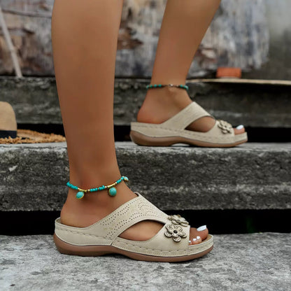 Sandales orthopédiques pour femme, soulagent les douleurs au dos et aux pieds 🔥💖 Deuxième paire à moitié prix