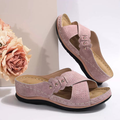 Sandales orthopédiques confortables à porter toute la journée, soulagent les douleurs au dos et aux pieds 🔥💖 Deuxième paire à moitié prix