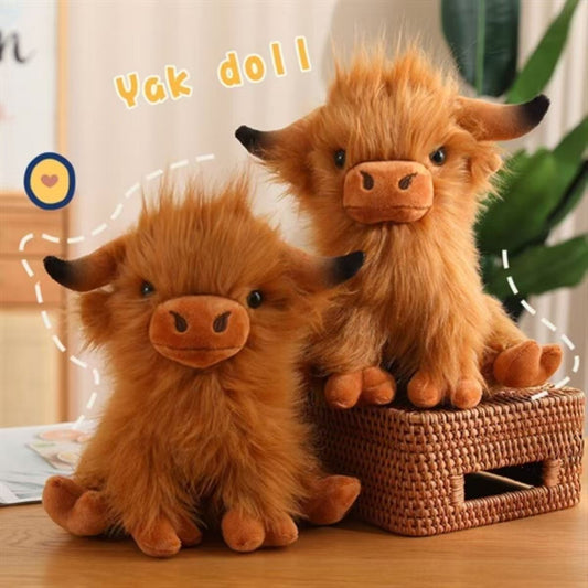 Star des foyers français 🎁 La peluche Highland Cow Coeurva™🐮adorable et réconfortante est adorée par toute la famille