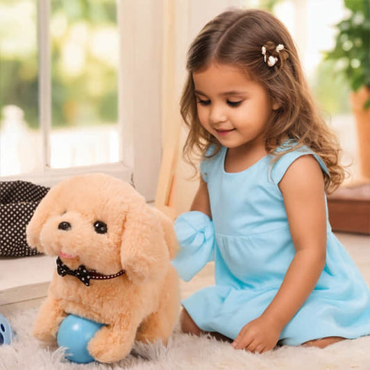 Coeurva Chien En Peluche à Poil Court, Compagnon Pour Enfants
