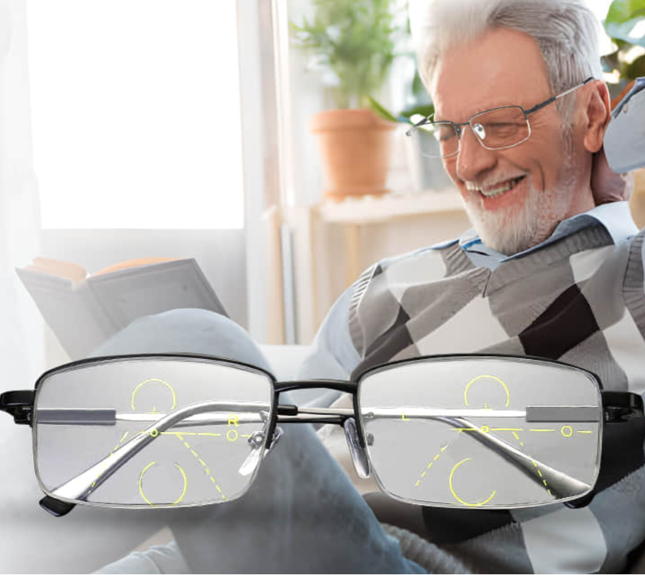 Lunettes de lecture intelligentes avec zoom automatique, conçues pour les seniors souffrant de myopie et d’hypermétropie – offrent une vision claire de près comme de loin. 🔥La deuxième paire à moitié prix !