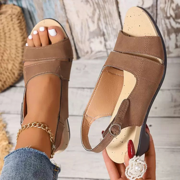 Coeurva Sandales d'été à bout Ouvert Pour Femme