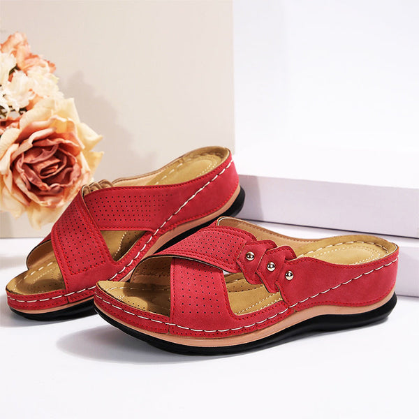 Sandales orthopédiques confortables à porter toute la journée, soulagent les douleurs au dos et aux pieds 🔥💖 Deuxième paire à moitié prix