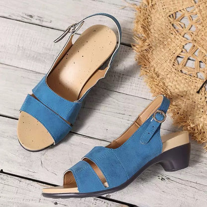 Coeurva Sandales d'été à bout Ouvert Pour Femme