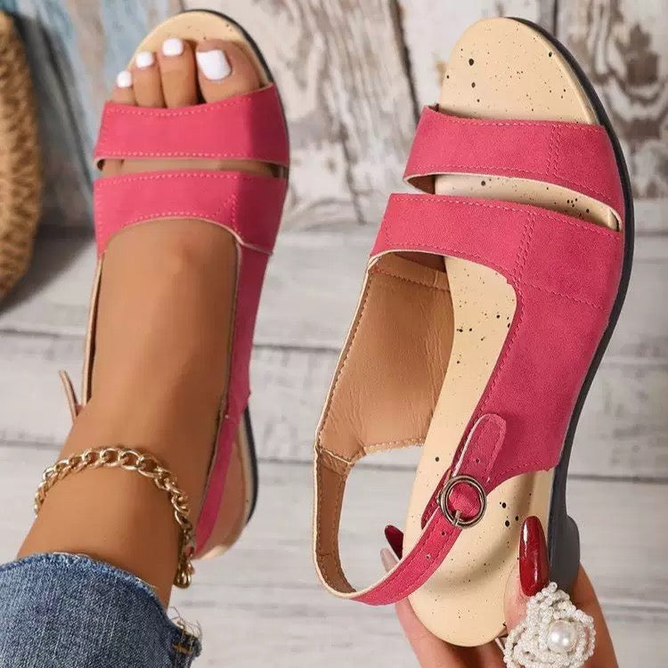 Coeurva Sandales d'été à bout Ouvert Pour Femme