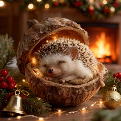 🎁❤️Roztomilá lesní zvířátka – ozdoby z žaludů pro útulné lesní Vánoce, nejnovější trendy vánočních stromků, která hlídají váš vánoční stromek!