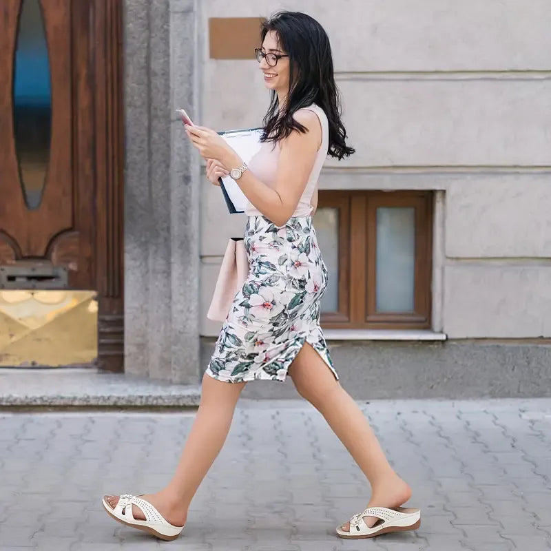 Sandales orthopédiques pour femme, soulagent les douleurs au dos et aux pieds 🔥💖 Deuxième paire à moitié prix