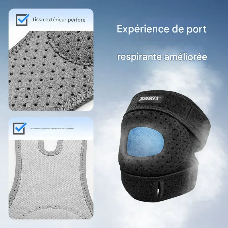 Orthèse rotulienne 3D réglable (idéale pour les coureurs, les joueurs de tennis et les personnes souffrant d'arthrite rotulienne)