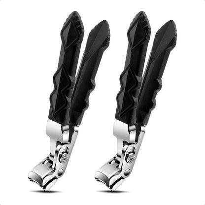 Tagliaunghie Ergonomico Professionale per Anziani in Acciaio Inox con Manico Lungo Antiscivolo per Unghie Spesse Mani e Piedi