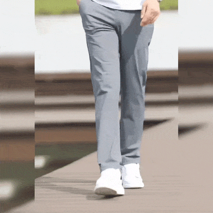 Pantaloni ideali in taglie grandi in seta ghiaccio — comodi, non costringono, perfetti per uomini anziani per tutto il giorno!