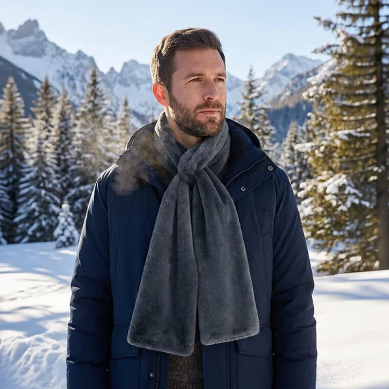 🎁Novoroční sleva 50 %!! ⚡Více než 50 000 prodaných kusů! Extra měkká a hřejivá šála z umělé kožešiny se skrytou kapsou na zip