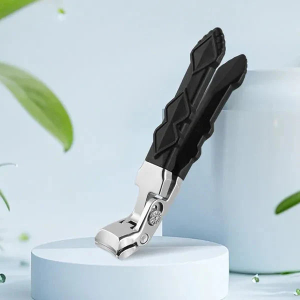 Tagliaunghie Ergonomico Professionale per Anziani in Acciaio Inox con Manico Lungo Antiscivolo per Unghie Spesse Mani e Piedi