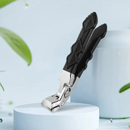 Tagliaunghie Ergonomico Professionale per Anziani in Acciaio Inox con Manico Lungo Antiscivolo per Unghie Spesse Mani e Piedi