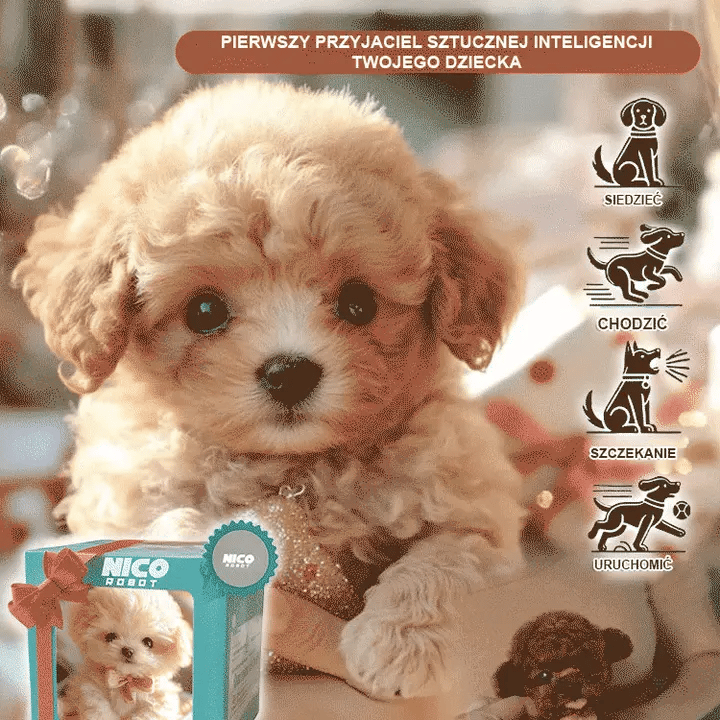 Realistický plyšový robotický pejsek, který běhá a skáče, nejlepší společník pro děti, ideální dárek pro vaše dítě!