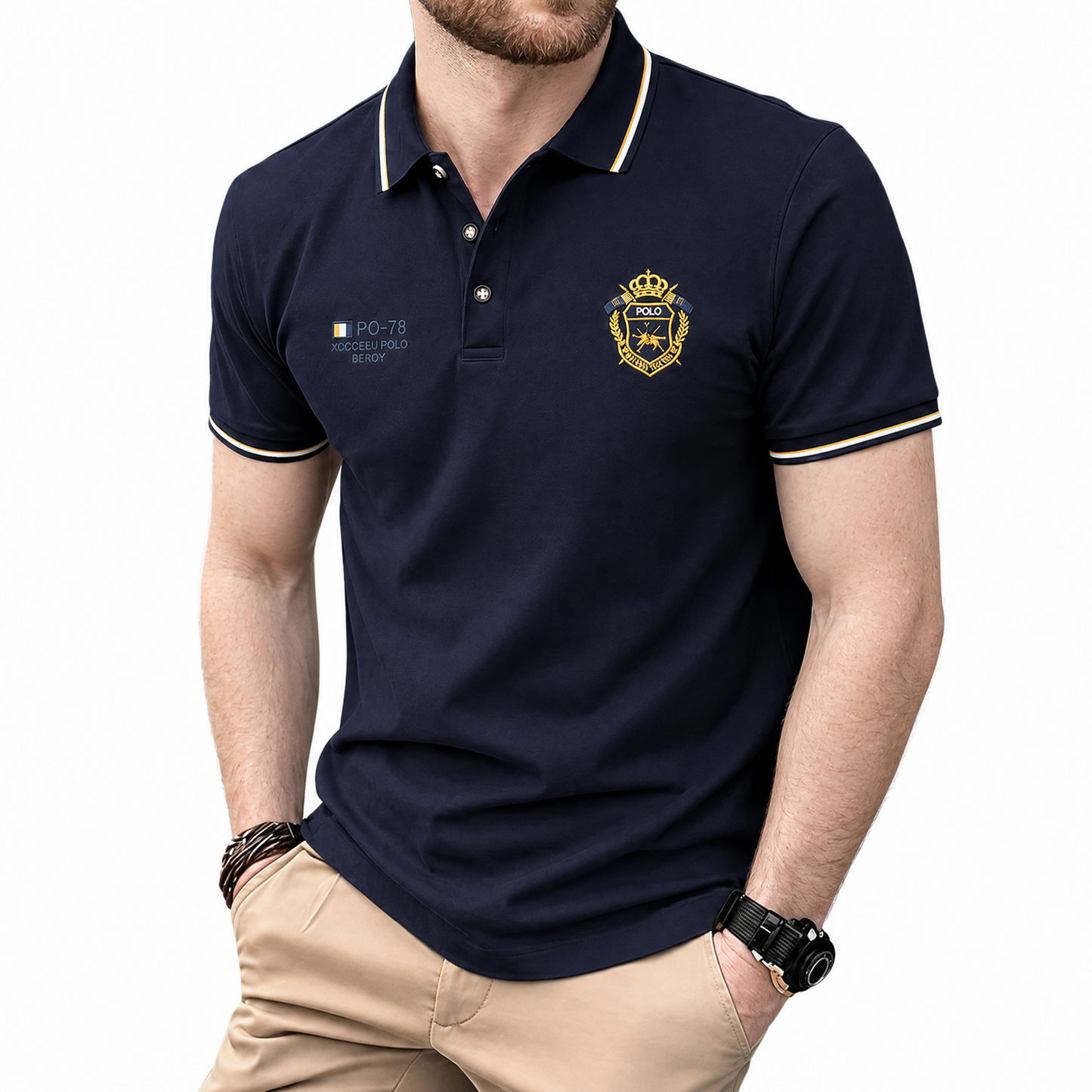 Polo da uomo comoda – traspirante, non fa sudare, non stringe, comfort per tutto il giorno per anziani.